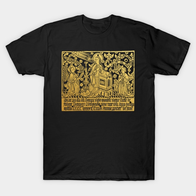 Tudor Brass Rubbing Dean George Rede of Fovant, 1492 T-Shirt by Pixelchicken